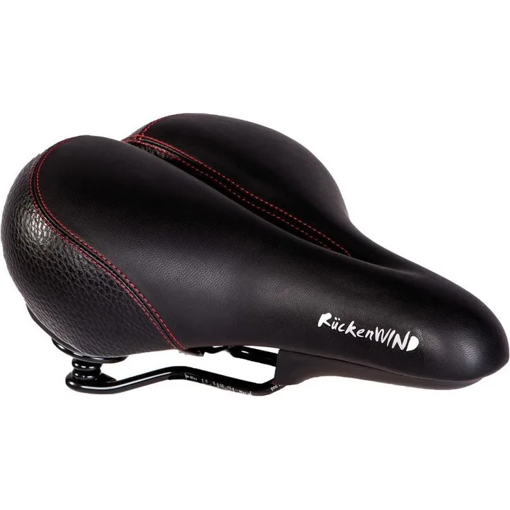 P&P Procycling Rückenwind 802, Velosattel in schwarz/rot, 265x210mm, 700g