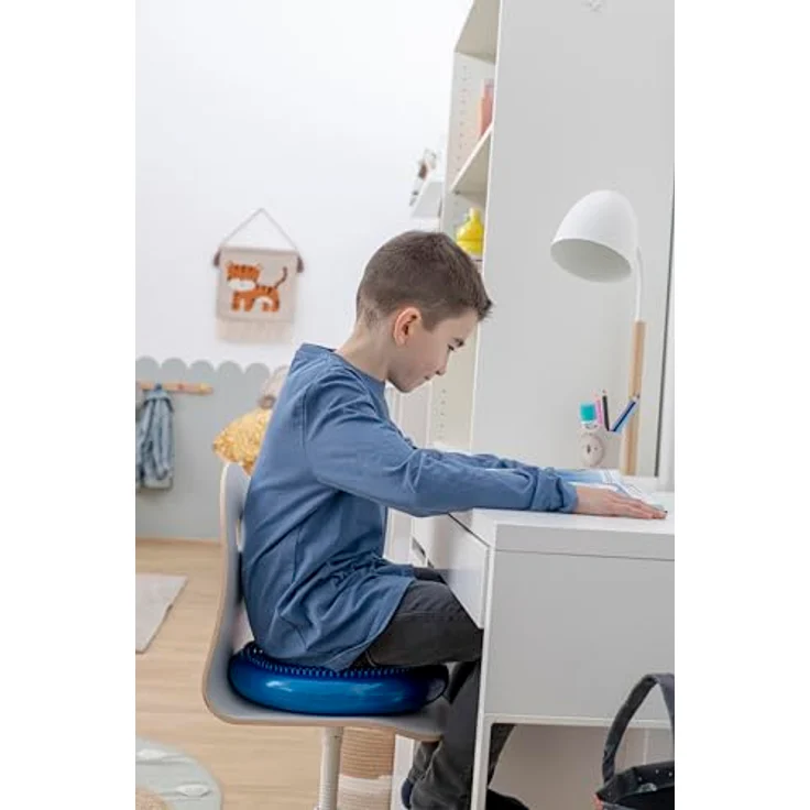 Betzold Balancekissen, Gleichgewichtstrainer für Sitz- und Therapietrainings, 33 cm mit genoppter Oberfläche und handlicher Handpumpe – Bild 4