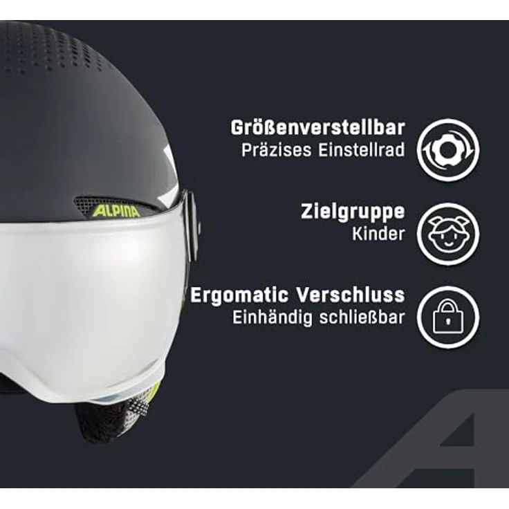 Alpina Zupo Visor Q-lite charcoal-neon matt (32) 54-58 – Bild 4
