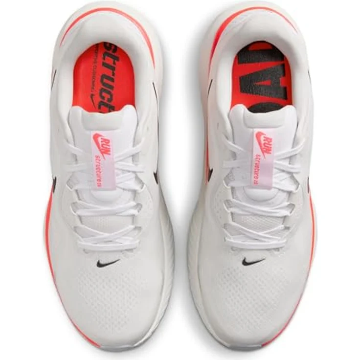 Nike Structure 26 Herren Laufschuh, stabile Dämpfung mit ReactX-Mittelsohle, Weiß, Größe 11.5 – Bild 6