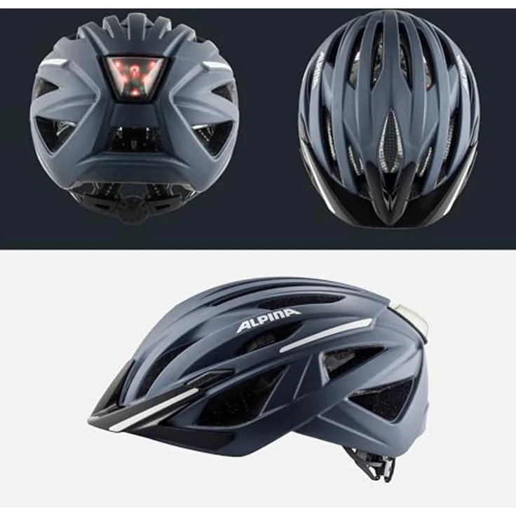 Alpina Haga Indigo Matt, Größe 58 - 63 cm - Fahrradhelm, Farbe Blau – Bild 5