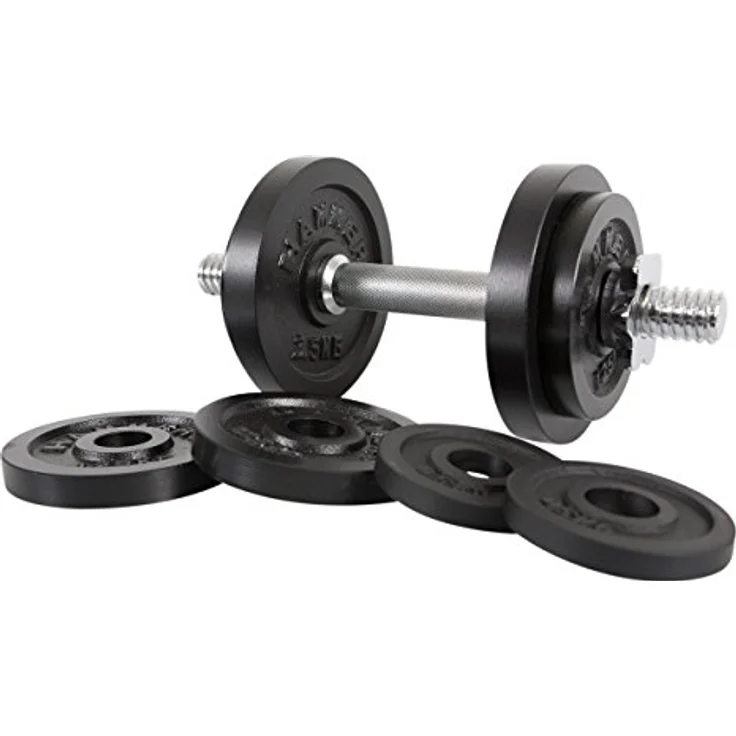 HAMMER 6721 Set Hanteln 15 Kg, Schwarz/Silber – Bild 1