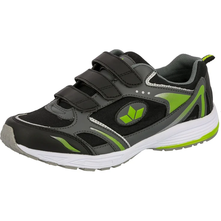 LICO Marvin V Sportschuh, Joggingschuh mit Klettverschluss, Schw.grün, Größe 37, dämpfungsaktive CME-Sohle