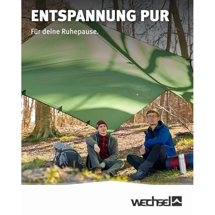 Wechsel S Tarp, leichtes Zelt-Tarp mit 5000 mm Wassersäule, 0.67 kg, inklusive Abspannleine und Packsack – Bild 3