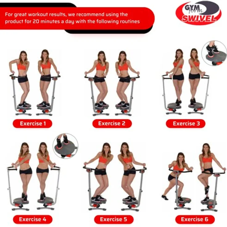 BEST DIRECT GYMFORM Swivel Waist Turntable, 240° drehbare Scheibe, Ganzkörpertraining, Taillentraining, Körperstraffung, höhenverstellbar, Unisex - Kraftstation für alle Altersgruppen – Bild 3