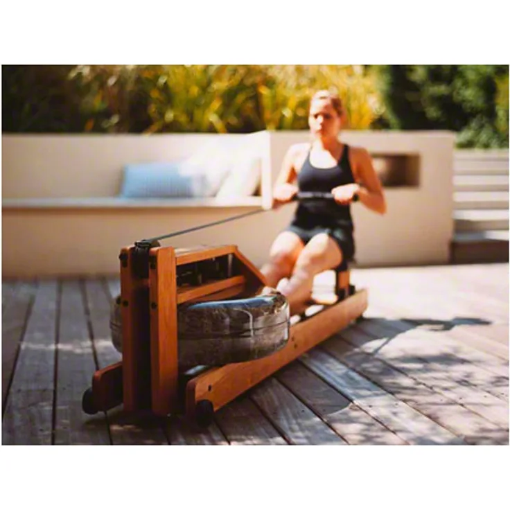 WaterRower Rudergerät Kirsche/Oxbridge, Rudermaschine inkl. S4 Monitor mit Wasserwiderstand, ergonomischem Sitz und platzsparender Konstruktion