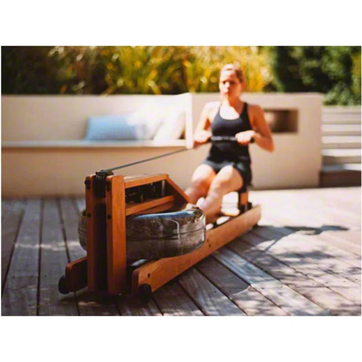 WaterRower Rudergerät Kirsche/Oxbridge, Rudermaschine inkl. S4 Monitor mit Wasserwiderstand, ergonomischem Sitz und platzsparender Konstruktion