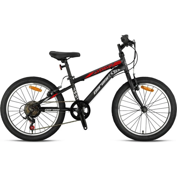 T&Y Trade Kinderfahrrad 20 Zoll MTB Mountainbike, 7 Gang Microshift Kettenschaltung, rot, mit Seitenständer und höhenverstellbarem Sattel
