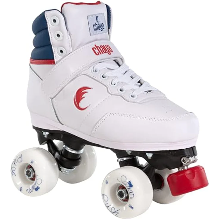 Powerslide Chaya Jump 2.0 Damen Rollschuhe, Old-School-Stil, Weiß und Blau, 59 mm Räder, ABEC-7 Lager – Bild 2