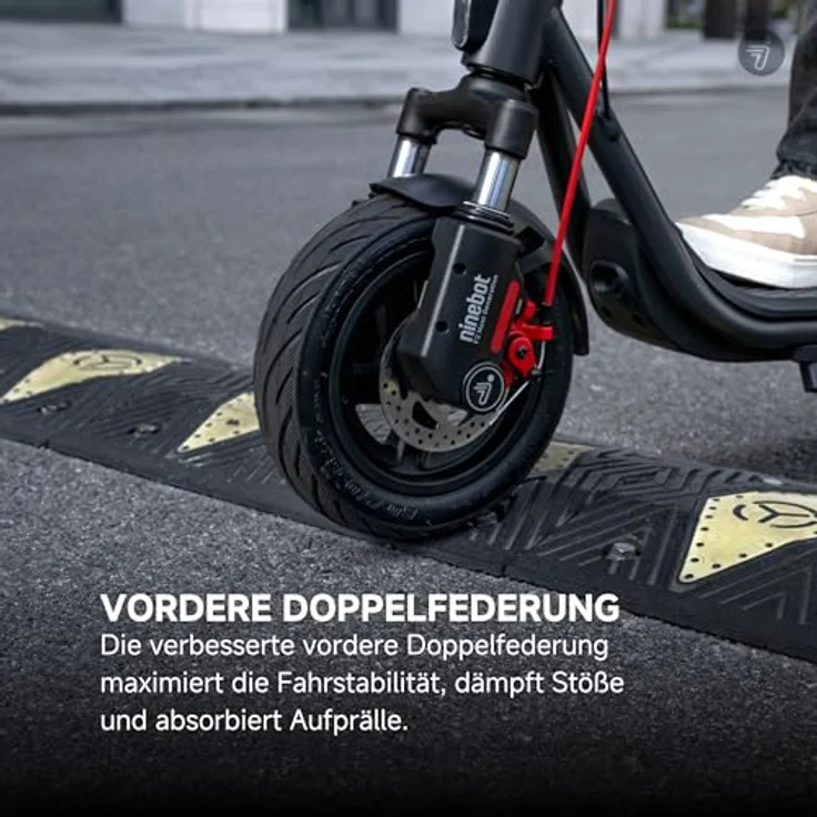 Segway-Ninebot F2 E-Scooter, 20 km/h, 55 km Reichweite, 400 W Motor, vordere Doppel-Federung, Traktionskontrollsystem – Bild 4