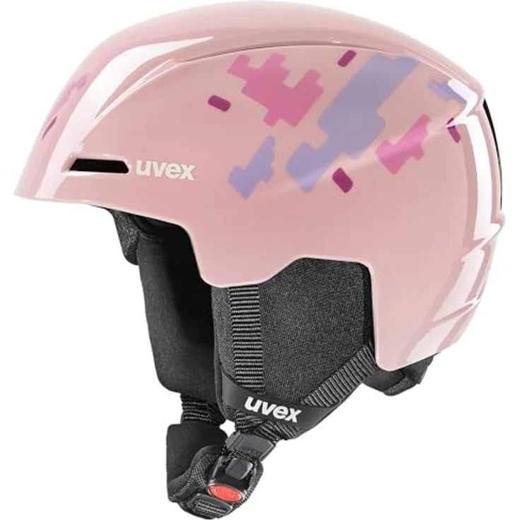 Uvex viti Skihelm für Kinder, robuster und leichter Helm mit optimaler Belüftung, pink Puzzle, 46-50 cm – Bild 1
