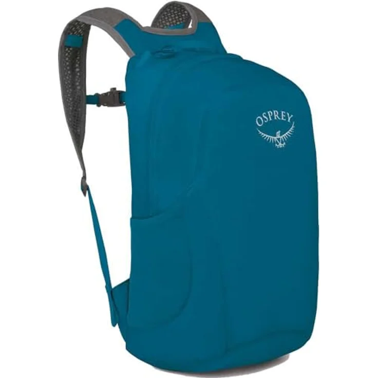 Osprey Ultralight Stuff Pack, Wanderrucksack in Waterfront Blue mit gepolsterten Schulterriemen und elastischen Seitenfächern – Bild 3