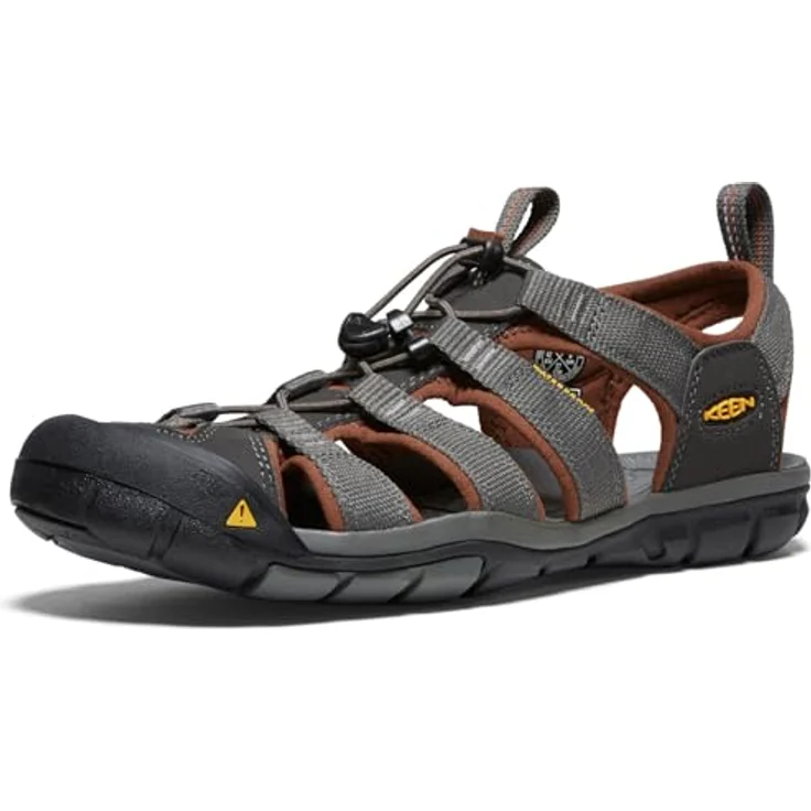 KEEN Clearwater CNX, Herren Sandale in Braun mit Zehenschutz und abriebfester Gummisohle, Größe 42 – Bild 1