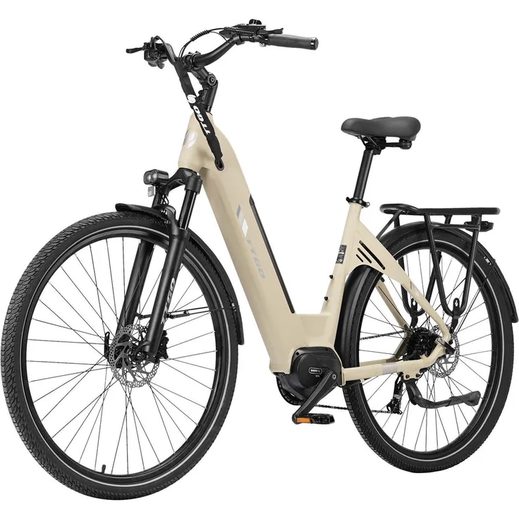 VANKEL E-Bike Cityrad C7 SE, 28 Zoll, 140 km Reichweite, 75 Nm Mittelmotor, 648Wh, Shimano 9-Gang-Schaltung, Lockout-Federgabel