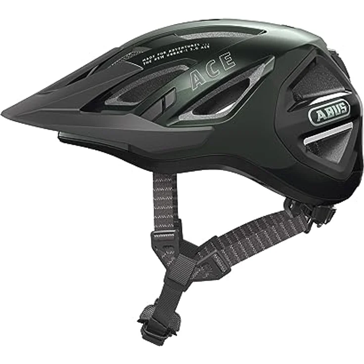 Abus Urban-I 3.0 ACE, Velohelm (51 - 55 cm) mit erweitertem Schirm, USB-rechargablem LED-Rücklicht und TriVider Gurtsystem – Bild 1