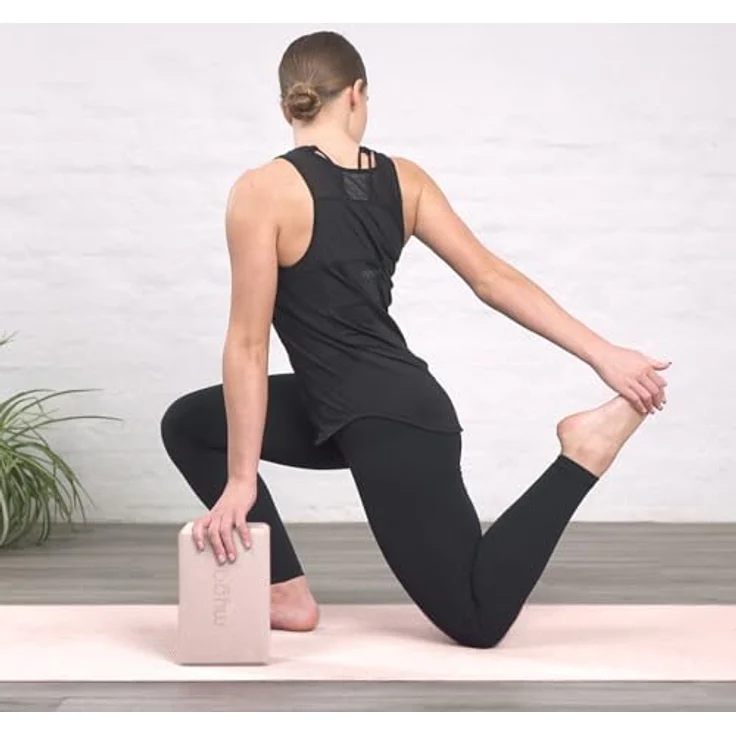Myga Yoga Block, rutschfest und leicht mit max. Support für Yoga und Pilates, 23 cm x 14,5 cm x 7,7 cm, ideal für Anfänger und Fortgeschrittene – Bild 2