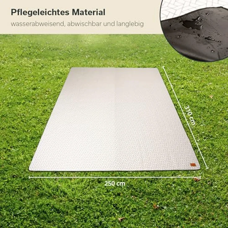 Skandika Zeltteppich Lindal 250 x 310 cm, wetterfest & wasserdicht, Softtouch-Fleece, inkl. Aufbewahrungstasche, ideal als Zeltunterlage und Campingteppich – Bild 2