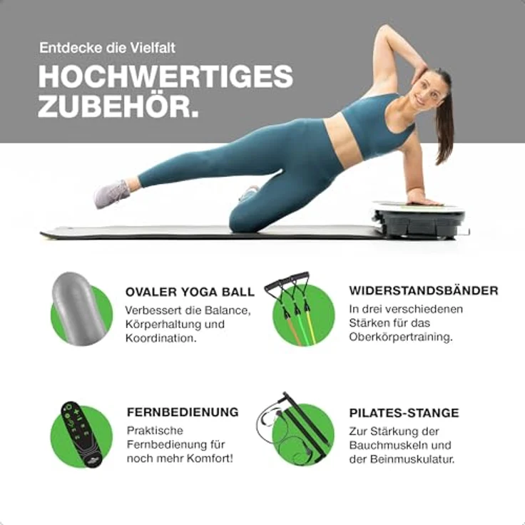 Donnerberg® Vibrationsplatte 3D THERA MP-888 für effektives Ganzkörpertraining, inklusive Zubehör, in Schwarz – Bild 5