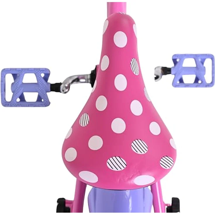 Volare Kinderfahrrad Minnie, 12 Zoll, rosa, mit Handbremse, Rücktrittbremse und abnehmbaren Stützrädern, für Mädchen – Bild 11