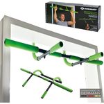 Schildkröt Breite Multifunktions-Türreck 4 in 1, max. 100 kg, Grün-Schwarz, Heimfitnessgerät für Oberkörpertraining