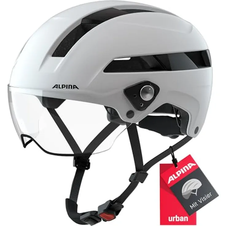 ALPINA SPORTS Soho, Velohelm für Urbanes Umfeld, 51 - 56 cm, Reflektierendes Logo, Hi-EPS Stoßabsorption, Made in Germany
