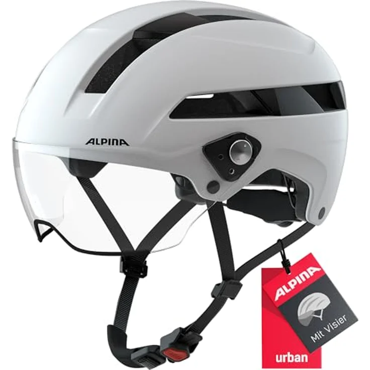 ALPINA SPORTS Soho, Velohelm für Urbanes Umfeld, 51 - 56 cm, Reflektierendes Logo, Hi-EPS Stoßabsorption, Made in Germany – Bild 1