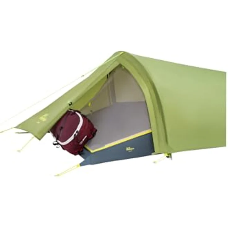 Jack Wolfskin Gossamer Zelt, Tunnelzelt für 1 Person, Ginkgo Green, freistehend, windstabil – Bild 3