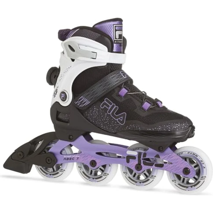 FILA Legacy QF, Inline Skates für Damen mit 84 mm Rädern, Schnallenverschluss, Schwarz-Violett – Bild 1