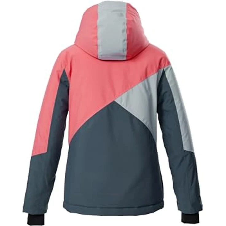 Killtec KSW 209 Girls Ski Jacket, wasserdicht und atmungsaktiv, dunkel denim/koralle pink/hell rauchblau, Größe 164 – Bild 2