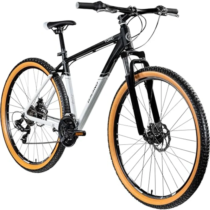 Galano Toxic Mountainbike Hardtail 29 Zoll, 21 Gang, Federgabel, Scheibenbremsen, weiß/schwarz, 48 cm – Bild 1