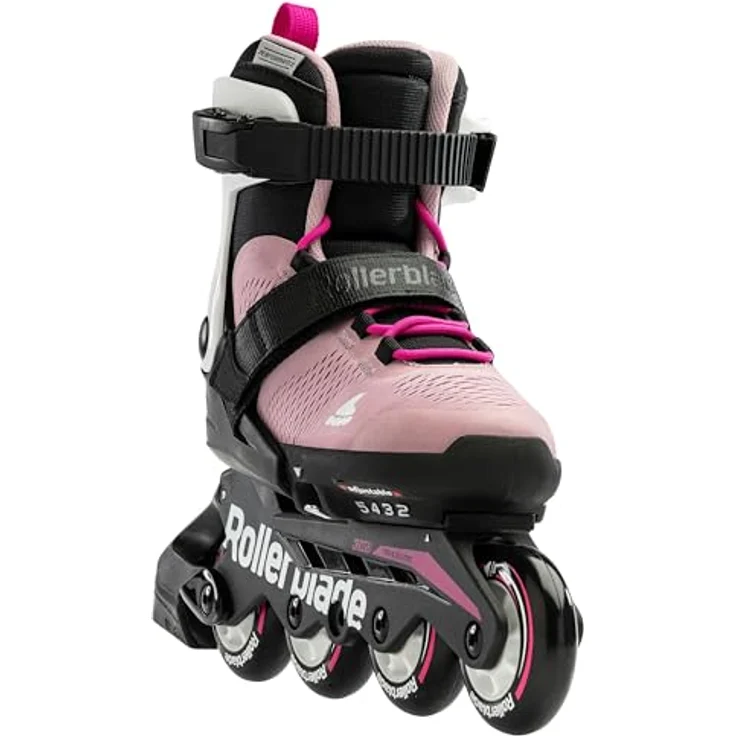 Rollerblade Microblade Rosa/Bianco 23, Verstellbare Rollschuhe für Kinder mit Junior Fit Liner – Bild 8