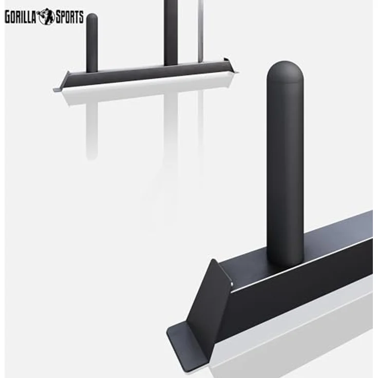 GORILLA SPORTS Power Rack - inkl. geführter Langhantelstange 25mm, bis 300kg, Stahl - Multipresse Squat Rack, Smith Machine, Kniebeugeständer, Kraftstation, schwarz – Bild 5
