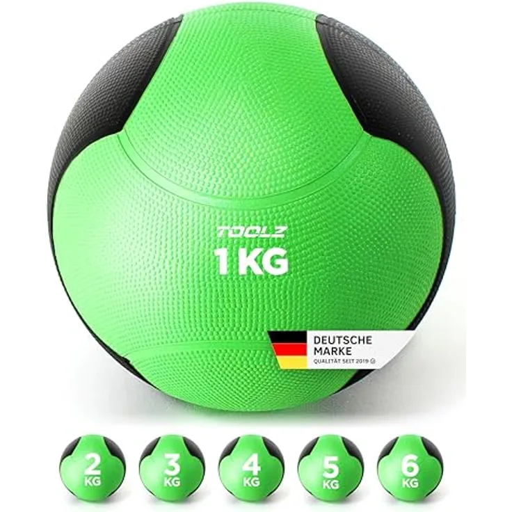 TOOLZ 6 Kg Medizinball für effektives Krafttraining - Medicine Ball für das Schnellkraft-, Explosivkraft- und Kraftausdauertraining