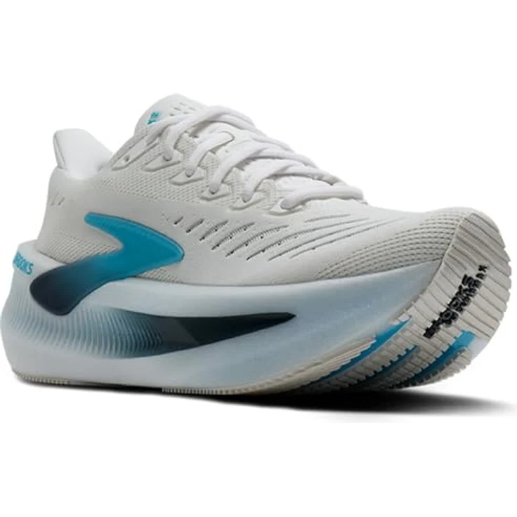 Brooks Glycerin Max 2, Neutrale Allround-Laufschuhe mit GlideRoll™-Rocker, atmungsaktives Mesh-Obermaterial, White/Orange/Green Blue Slate, Größe 48.5 – Bild 5