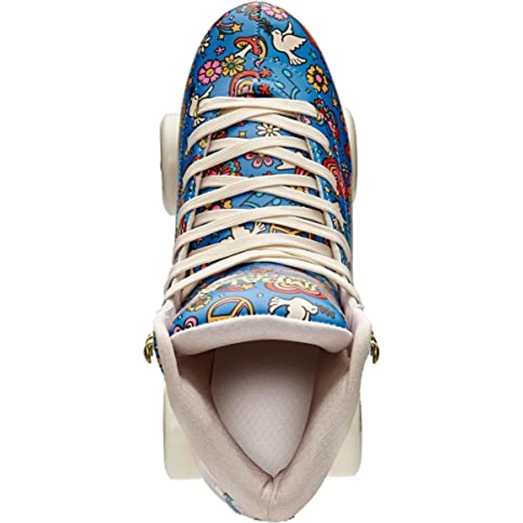 Impala Quad Skate Harmony Blue, Damen Rollschuhe in Größe 38 mit benutzerdefiniertem Harmony-Druck und goldenen Beschlägen – Bild 8