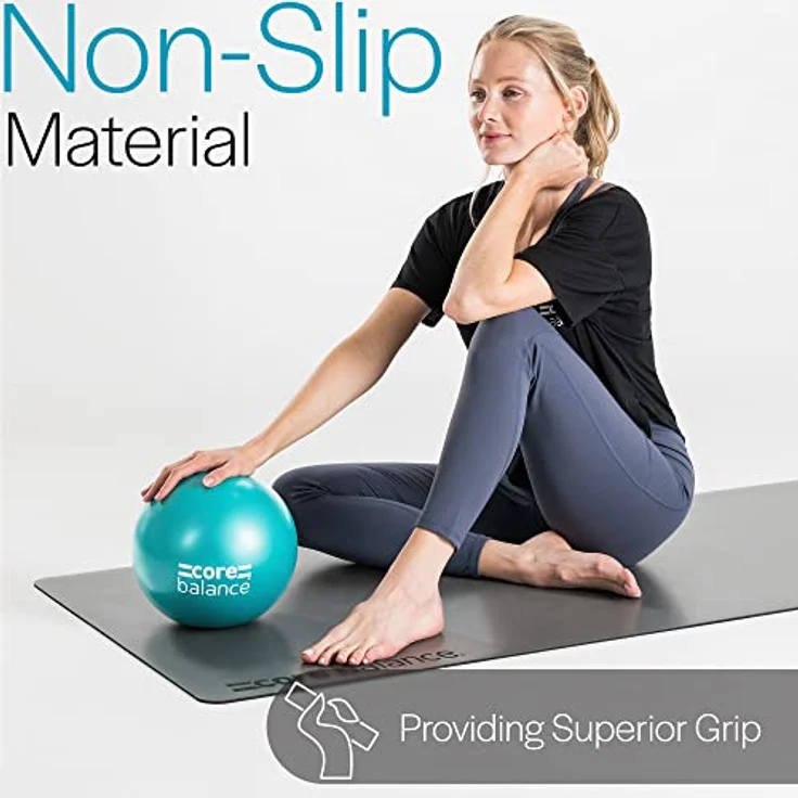 Core Balance Pilatesball - Anti-Burst Yogaball - rutschfestes PVC - Gymnastik, Fitness, Physiotherapie leicht – Einfach Aufzublasen - 200 Kg Maximalgewicht - 23 cm groß, 200 g - 4 – Bild 4