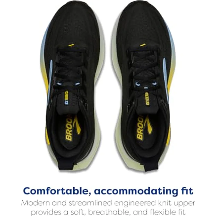 Brooks Glycerin 23, Laufschuhe für Herren, Größe 44.5, Schwarz und Gelb – Bild 4