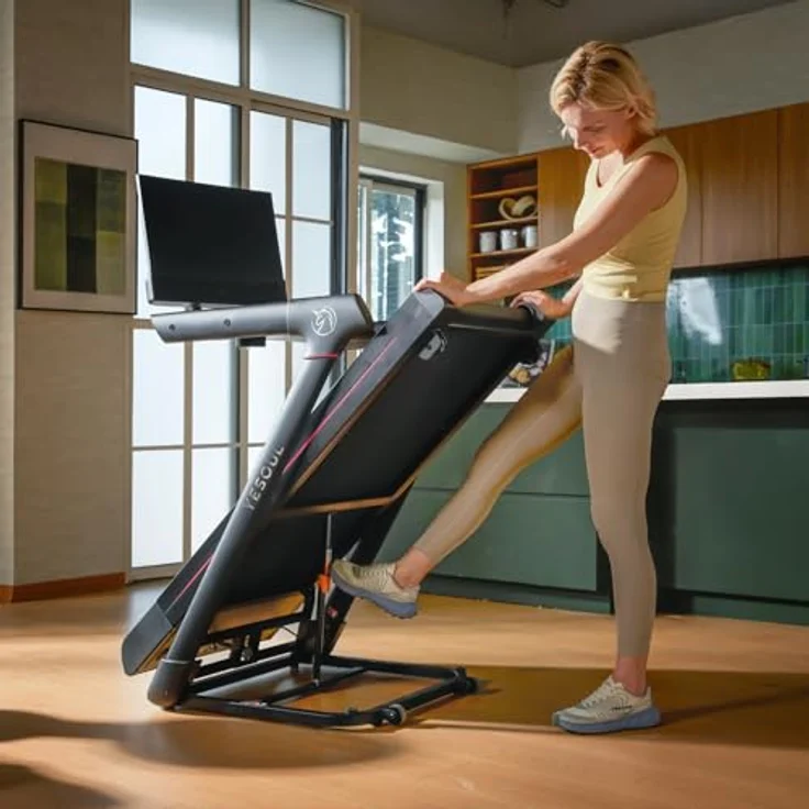 YESOUL T3 Plus Laufband – 10% automatische Steigung, 21,5" Full-HD-Touchdisplay, drehbarer Bildschirm, 6W Lautsprecher, klappbar, leise, App-kompatibel – Bild 4