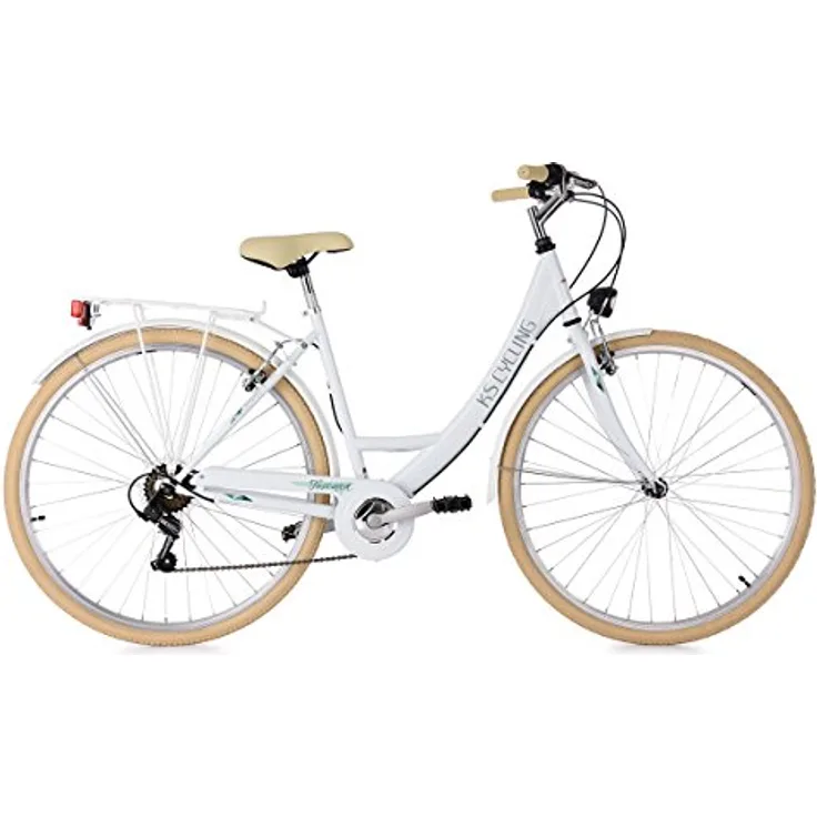 KS Cycling Damenfahrrad 28'' Toscana weiß RH 48 cm, Cityrad mit SHIMANO 6-Gang-Kettenschaltung