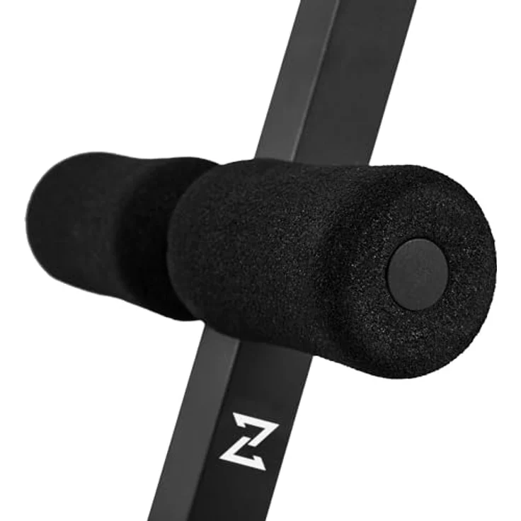 Zipro klappbare Hantelbank Tempo, Fitnessbank mit 6-Fach verstellbare Rückenlehne, Belastung 230kg, Trainingsbank mit 2 Seilen, Multifunktion Sit up bank – Bild 4