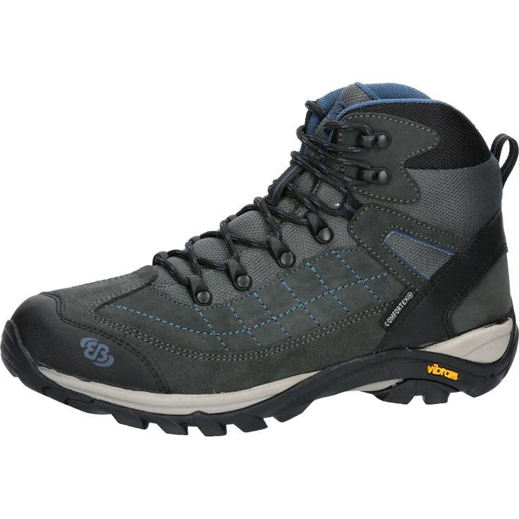 Brütting Mount Crillon High, Herren Wanderschuhe aus Veloursleder, grau, Größe 43 mit Wechselfußbett – Bild 1