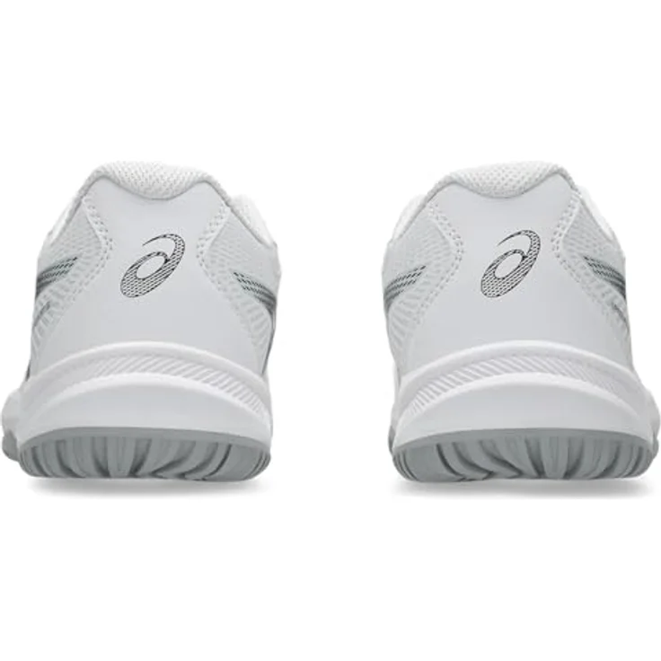 Asics Upcourt 6 GS, Hallensportschuhe für Kinder aus Lederimitat mit stabilisierenden Overlays, weiß – Bild 6