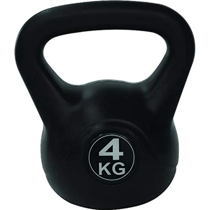 Tunturi Kettlebell, Kugelhantel PVC mit Sand gefüllt, 4 kg für effektives Ganzkörpertraining