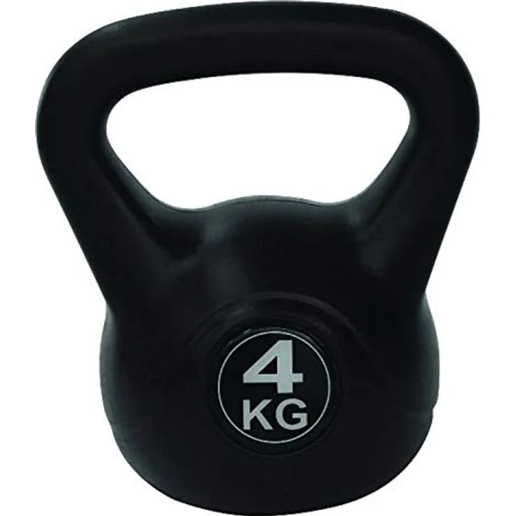 Tunturi Kettlebell, Kugelhantel PVC mit Sand gefüllt, 4 kg für effektives Ganzkörpertraining – Bild 1