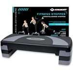 Schildkröt Fitness Stepper, 3-fach höhenverstellbares Aerobic-Steppbrett mit rutschfester Oberfläche und Gummifüßen, max. belastbar bis 150 kg