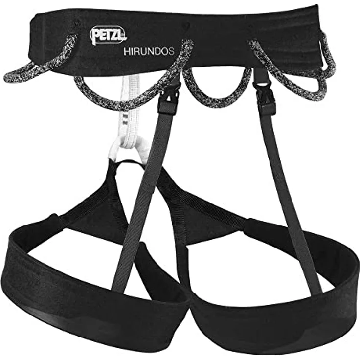PETZL Hirundos, Klettergurt für Erwachsene, Schwarz, Körperumfang 77-84 cm, Gewicht 310 g, Zertifiziert nach EC EN 12277 Typ C und UIAA