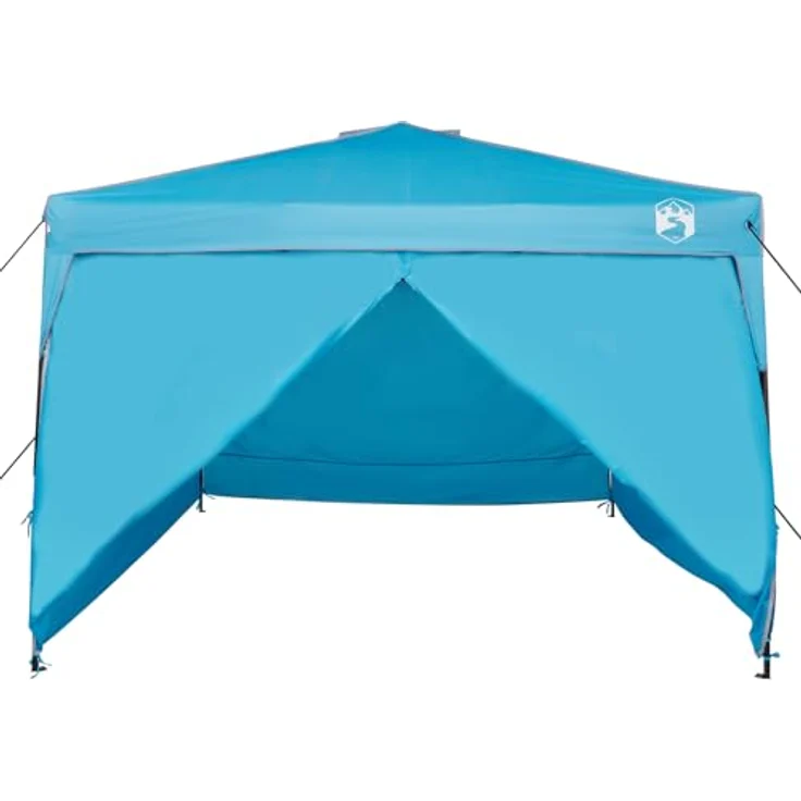 vidaXL Outdoor Event Zelt, 300 x 227/236/245 cm, blauer Oxford-Stoff, stabiler Aufbau mit Silber-Kleber, PA-Beschichtung, vorgefertigtes Gestell, Tragetasche, Abspannseil und Erdnägeln – Bild 5