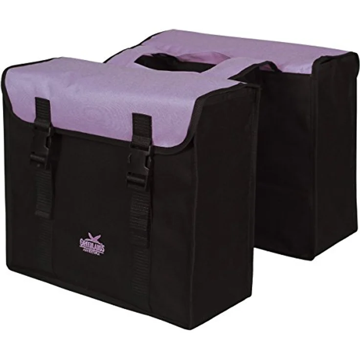 GREENLANDS BICYCLE BAGS Doppel Fahrradtasche, formstabil aus 600D Polyester, wasserdicht, mit Schnellverschluss, 37 x 33 x 14 cm – Bild 2