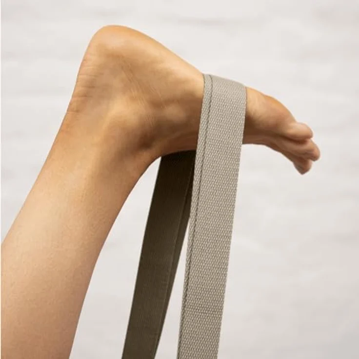 Myga 2-in-1 Yoga Gurt, verstellbar zum Dehnen und Verbessern der Flexibilität, mit D-Ring, 180 cm, in erdigen Farben – Bild 5