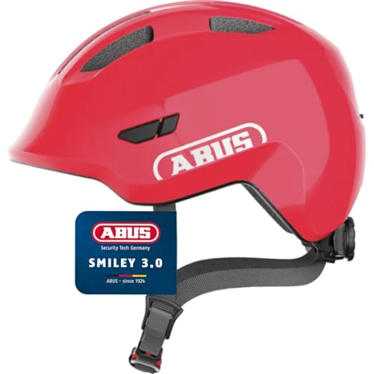 ABUS Smiley 3. 0 Kinder Fahrradhelm shiny red – Bild 2